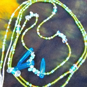 Green Blue Quartz waistbeads from Khatuce